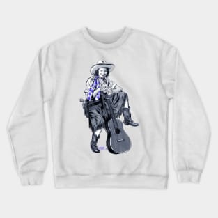 Patsy Montana - An illustration by Paul Cemmick Crewneck Sweatshirt